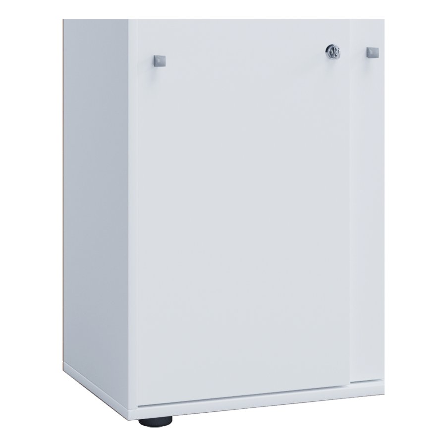 Lona XXL skap, m. 4 skyvedrer og 3 hyller - hvitt tre