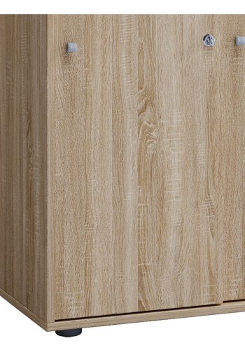 Lona XXL skap, m. 4 skyvedrer og 3 hyller - naturlig tre