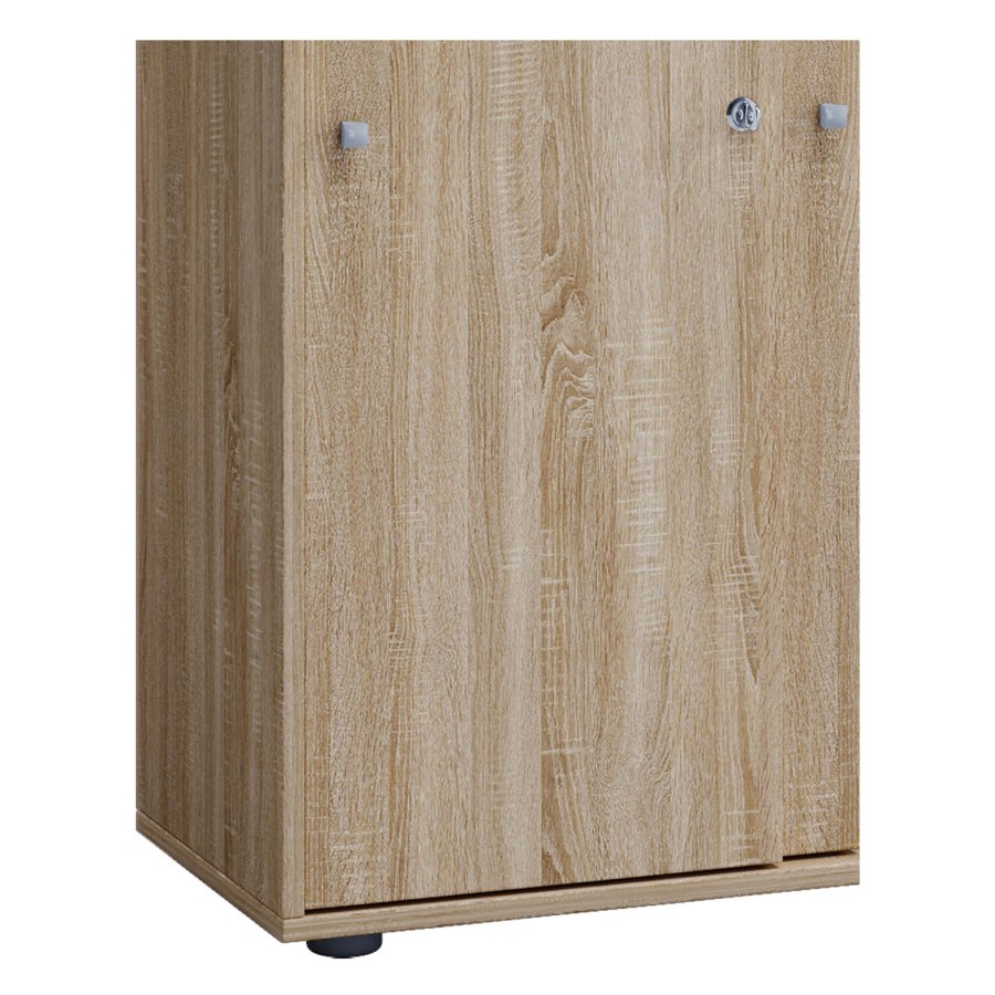 Lona XXL skap, m. 4 skyvedrer og 3 hyller - naturlig tre