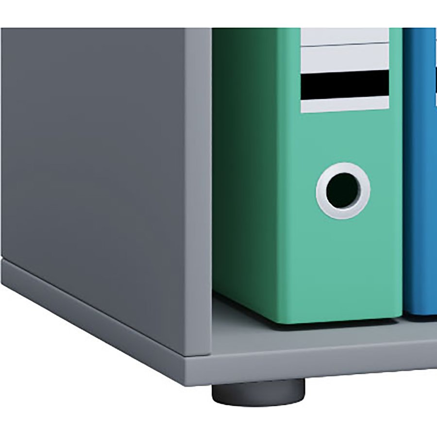 Lona XXL reol, m. 4 hyller - grtt og hvitt tre