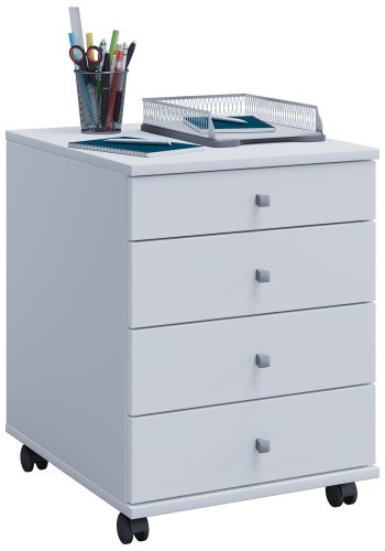 Lona Mini skuffeseksjon, m. 4 skuffer - hvitt tre