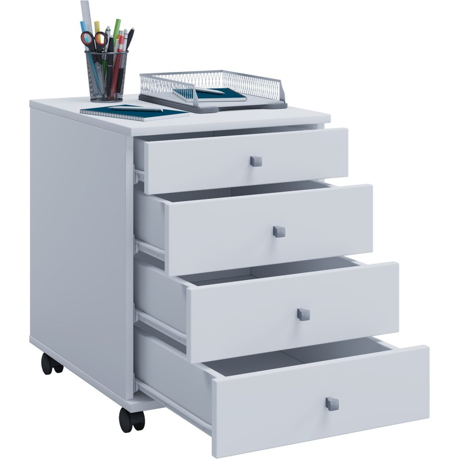 Lona Mini skuffeseksjon, m. 4 skuffer - hvitt tre