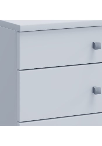 Lona Maxi skuffeseksjon, m. 4 hyller - hvitt tre