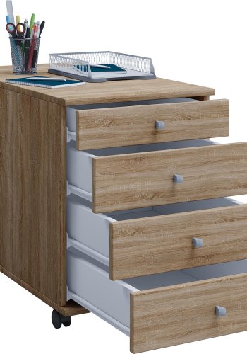 Lona Maxi skuffeseksjon, m. 4 skuffer - naturlig tre