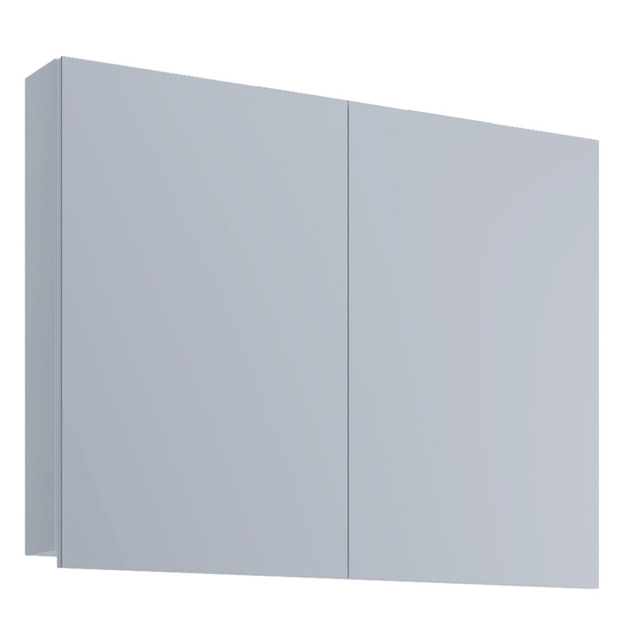 VCM NORDIC 1 Spiegelschrank Hängeschrank, m. 2 Türen und 1 Einlegeboden - Spiegelglas und weißes Melamin