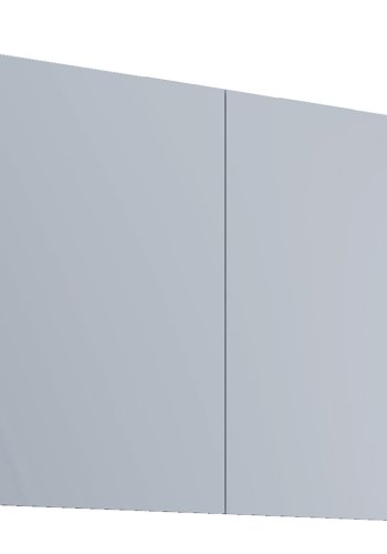 VCM NORDIC 1 speilskap overskap, m. 2 drer og 1 hylle - speilglass og sort melamin 