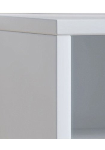 Hinsol L skoskap, m. 20 hyller - hvitt tre