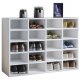 Hinsol L skoskap, m. 20 hyller - hvitt tre