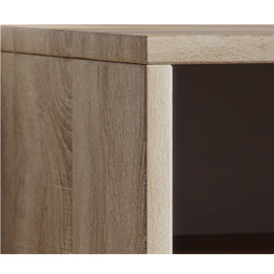 Hinsol L skoskab, m. 20 hyller - naturlig tre