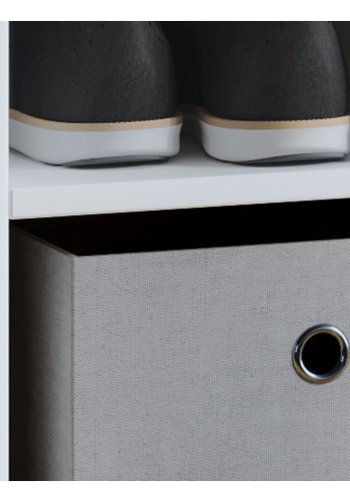 Hinsol XL skoskap, m. 20 hyller - hvitt tre