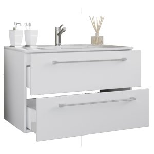 VCM NORDIC badrumsmöbler set - keramik och vit melamin