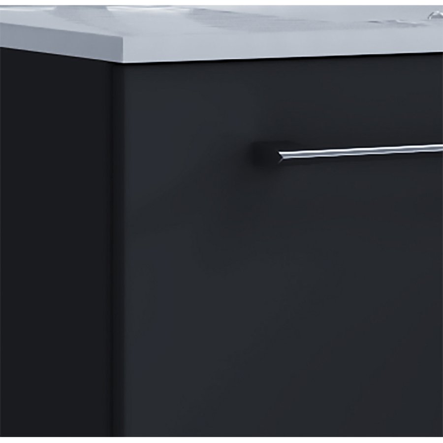 Badezimmermöbel-Set – Keramik und schwarzes Melamin