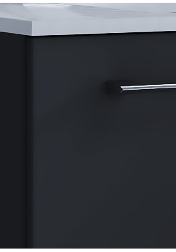 Badezimmermöbel-Set – Keramik und schwarzes Melamin