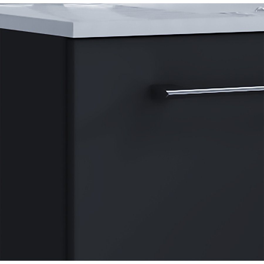 baderomsmbelsett, med ben - keramikk og sort melamin