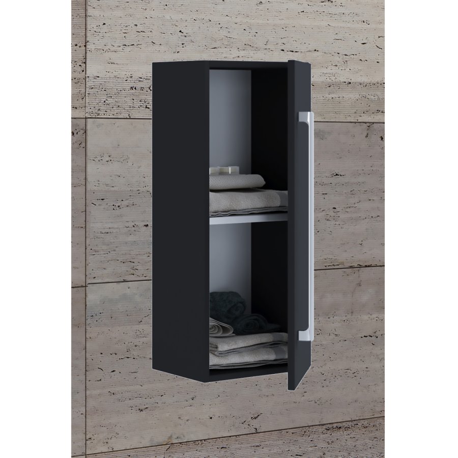 VCM NORDIC 3 Hängeschrank, m. 1 Tür und 1 Einlegeboden - schwarzes Melamin