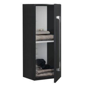 VCM NORDIC 3 vgskab, m. 1 lge og 1 hylde - sort melamin