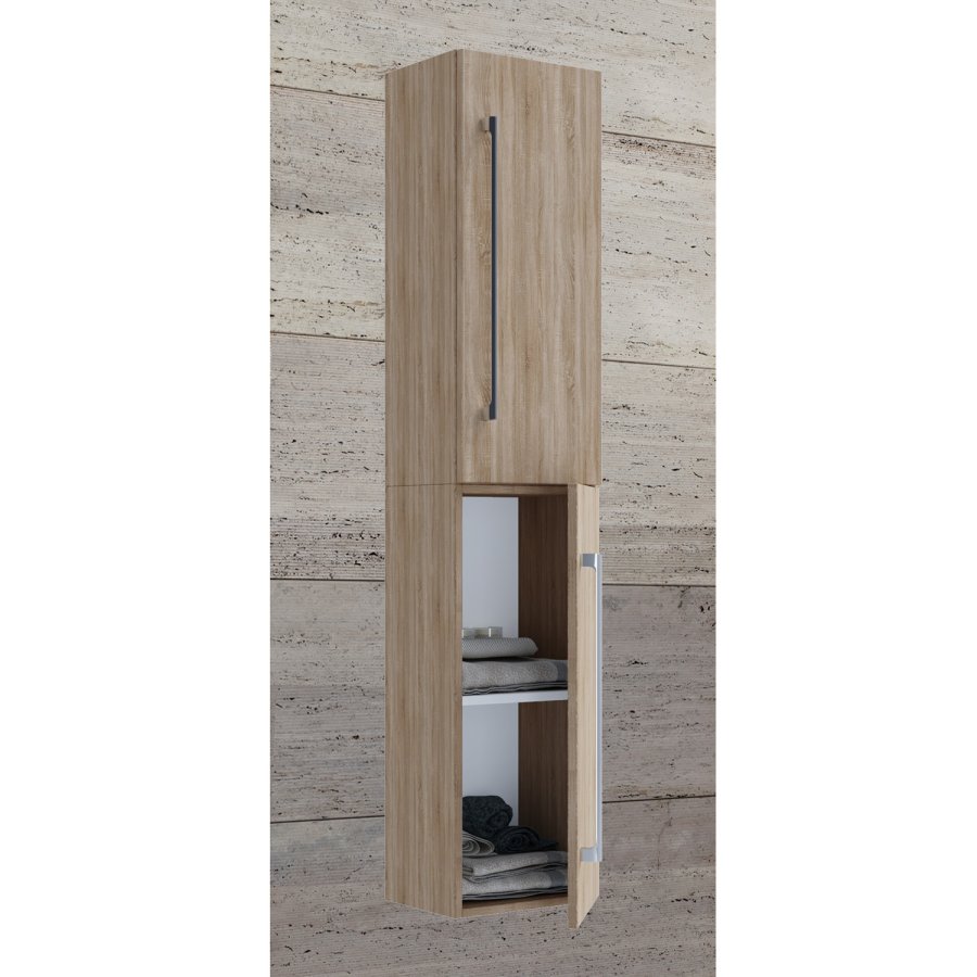 VCM NORDIC 6 Hängeschrank, m. 2 Türen und 2 Einlegeböden - Melamin natur