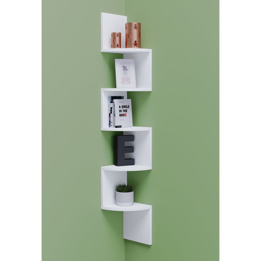 Mintis vegghylle - hvitt tre