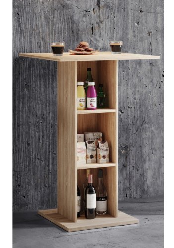 Standos barbord, m. 2 hylder - natur tr