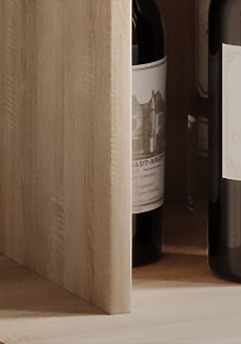 Standos barbord, m. 2 hylder - natur tr