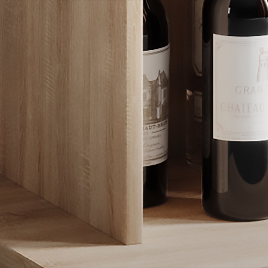 Standos barbord, m. 2 hylder - natur tr