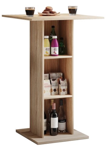 Standos barbord, m. 2 hylder - natur tr