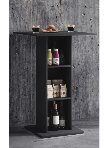 Standos barbord, m. 2 hylder - sort tr