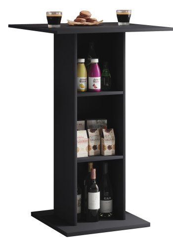 Standos barbord, m. 2 hylder - sort tr