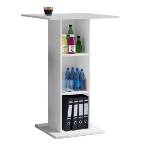 Bofus stende skrivebord, m. 2 hylder - hvid tr