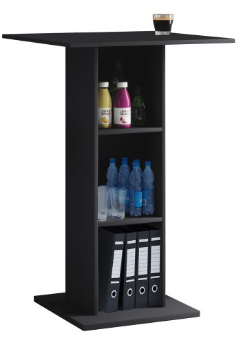 Bofus Stehpult, mit 2 Ablagen – schwarzes Holz