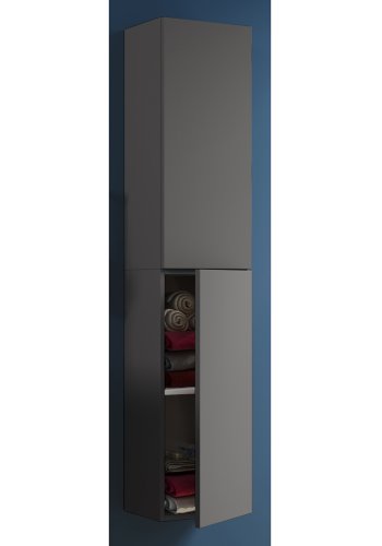 VCM NORDIC 11 Hochschrank, m. 2 Türen - Melamin anthrazitgrau