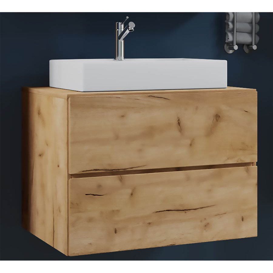 Lendas S baderomsmbelsett - keramikk og naturlig melamin (sett med 2)