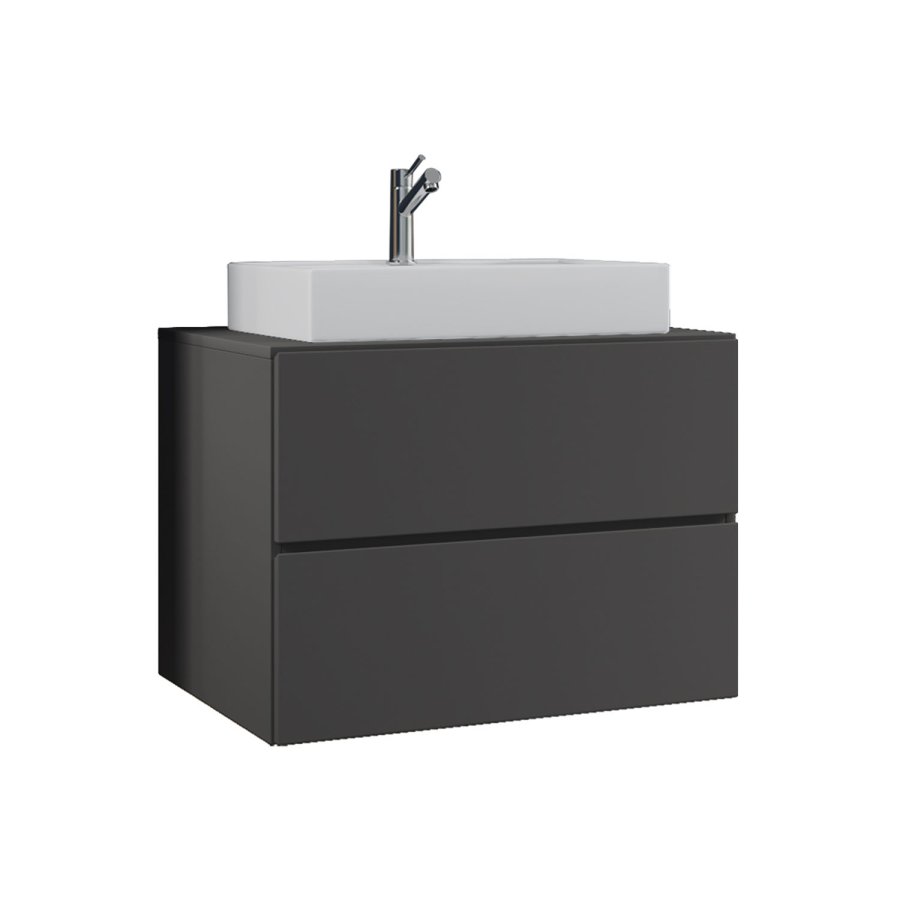 Lendas S baderomsmbelsett - keramikk og antrasittgr melamin (sett med 2)