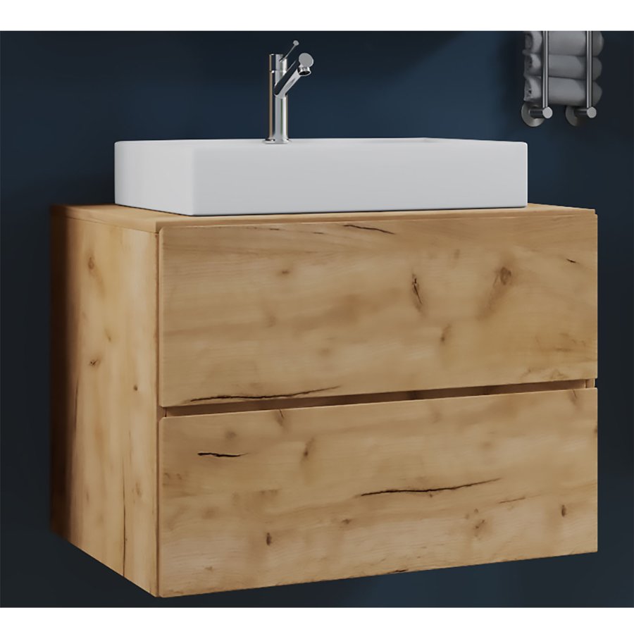 Lendas S baderomsmbelsett - keramikk og naturlig melamin (sett med 2)