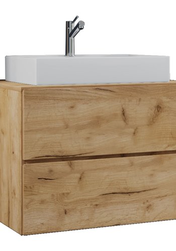 Lendas S baderomsmbelsett - keramikk og naturlig melamin (sett med 2)