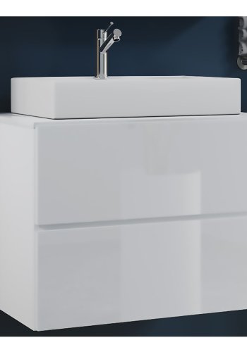 Lendas S baderomsmbelsett - keramikk og hvit melamin (sett med 2)