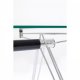 KARE DESIGN Officia skrivebord - klart glass og metall (160x80)