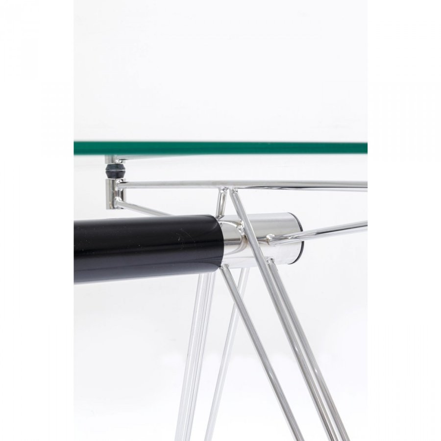 KARE DESIGN Officia skrivebord - klart glass og metall (160x80)