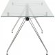 KARE DESIGN Officia skrivebord - klart glass og metall (160x80)