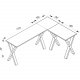 Eckschreibtisch Lona X-feet - Naturholz und silbergraues Metall (160x130x50)
