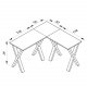 Eckschreibtisch Lona X-feet - graues Holz und silbergraues Metall (160x160x50)