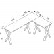 Eckschreibtisch Lona X-feet - Naturholz und silbergraues Metall (190x160x50)