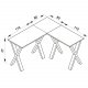 Eckschreibtisch Lona X-feet - Naturholz und silbergraues Metall (190x190x80)