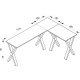 Eckschreibtisch Lona X-feet - graues Holz und weißes Metall (160x130x50)