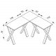 Eckschreibtisch Lona X-feet - graues Holz und weißes Metall (160x160x50)
