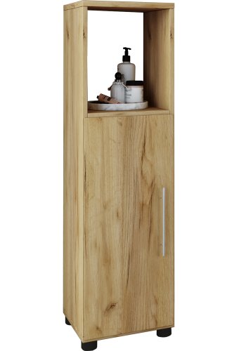 Flandu hyskap, m. 1 dr og 1 hylle - naturlig melamin