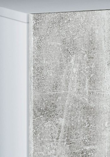 Flandu hyskap, m.  2 drer og 1 hylle - gr melamin