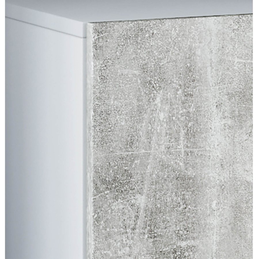 Flandu hyskap, m.  2 drer og 1 hylle - gr melamin