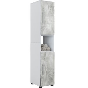 VCM NORDIC Flandu högskp, med 2 luckor och 1 hylla - gr melamin