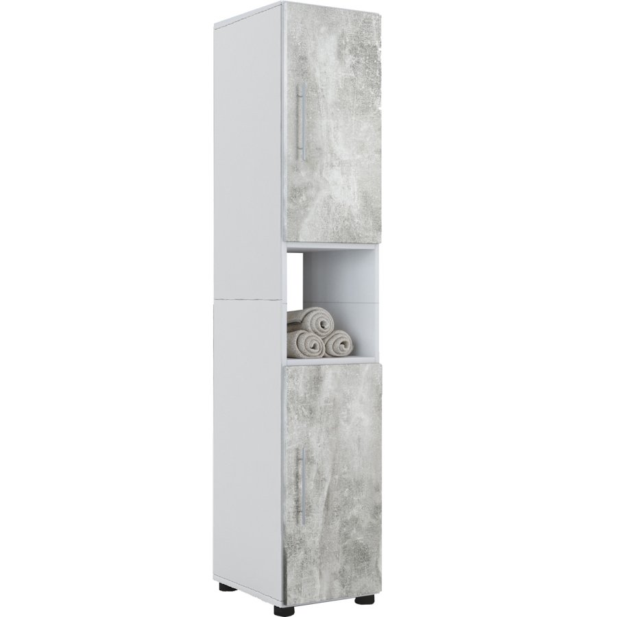 Flandu hyskap, m.  2 drer og 1 hylle - gr melamin